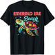 Emerald Isle Beach NC Artistic Sea Turtle Retro T-Shirt - T-Shirt | Black