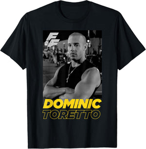 Fast & Furious Dominic Toretto Portrait Logo Small T-Shirt - T-Shirt | Black