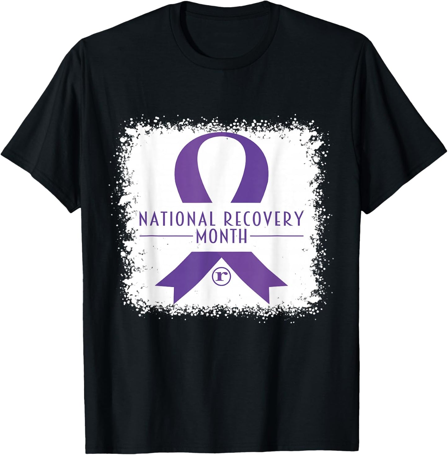 National Recovery Month Warrior Addiction Recovery Awareness T-Shirt - T-Shirt | Black