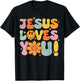 Christian Jesus Loves You Groovy Vintage Religious T-Shirt - T-Shirt | Black