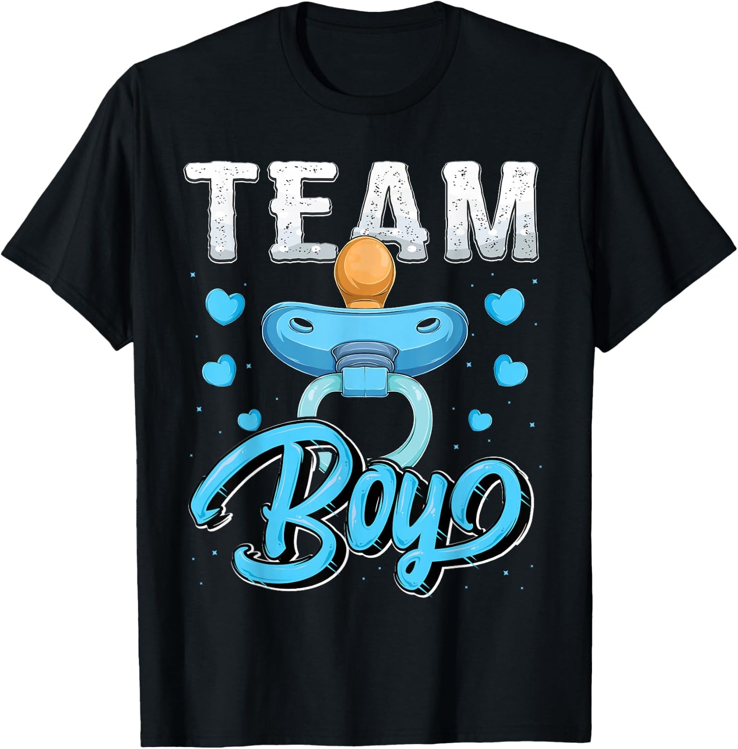 Gender reveal party Team Boy baby shower matching family set T-Shirt - T-Shirt | Black