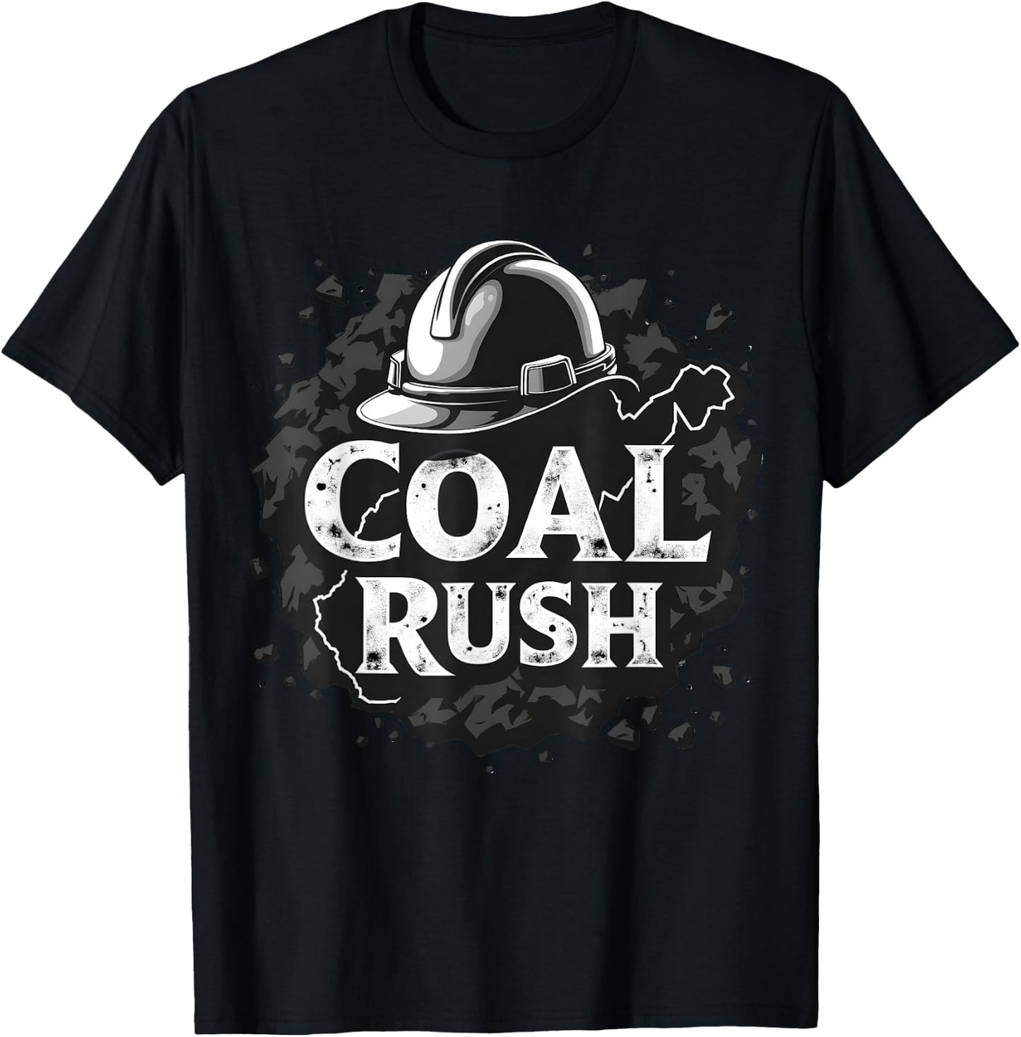 West Virginia Coal Rush Hard Hat Manufacturing Day Labor Day T-Shirt - T-Shirt | Black