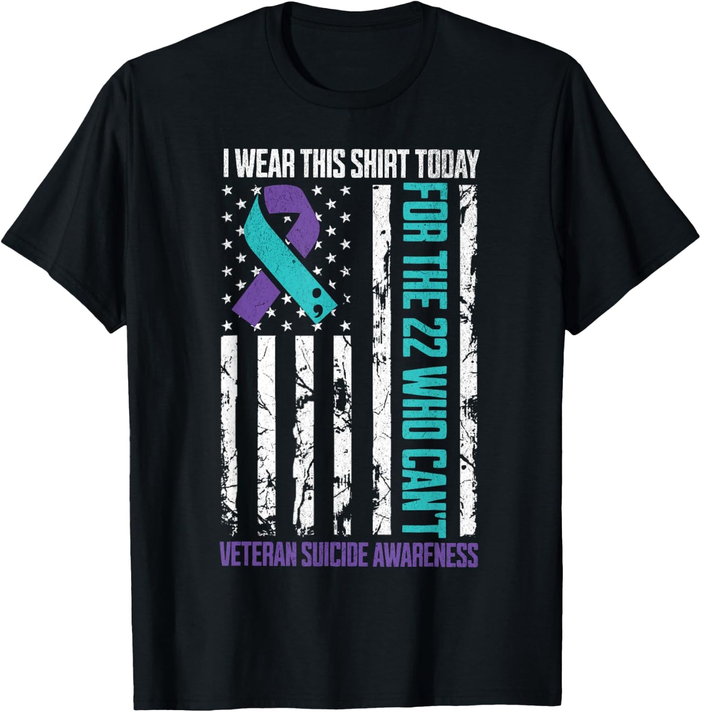 Military Veteran Suicide Awareness Month Suicide Prevention T-Shirt - T-Shirt | Black