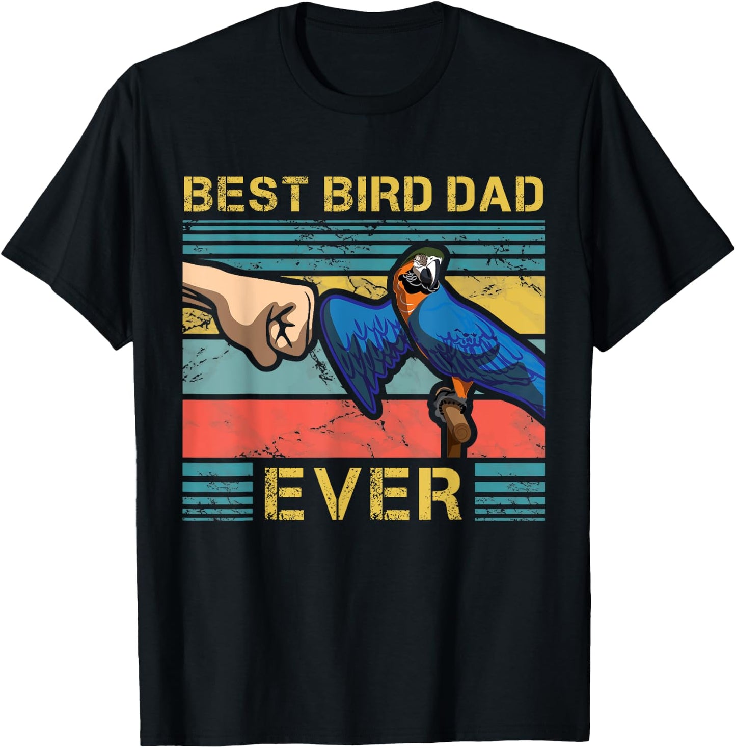 Parrot Dad Funny Parrot Enthusiast Birds Lover Father T-Shirt - T-Shirt | Black