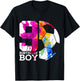 9 Birthday Boy Soccer 9th Birthday T-Shirt - T-Shirt | Black