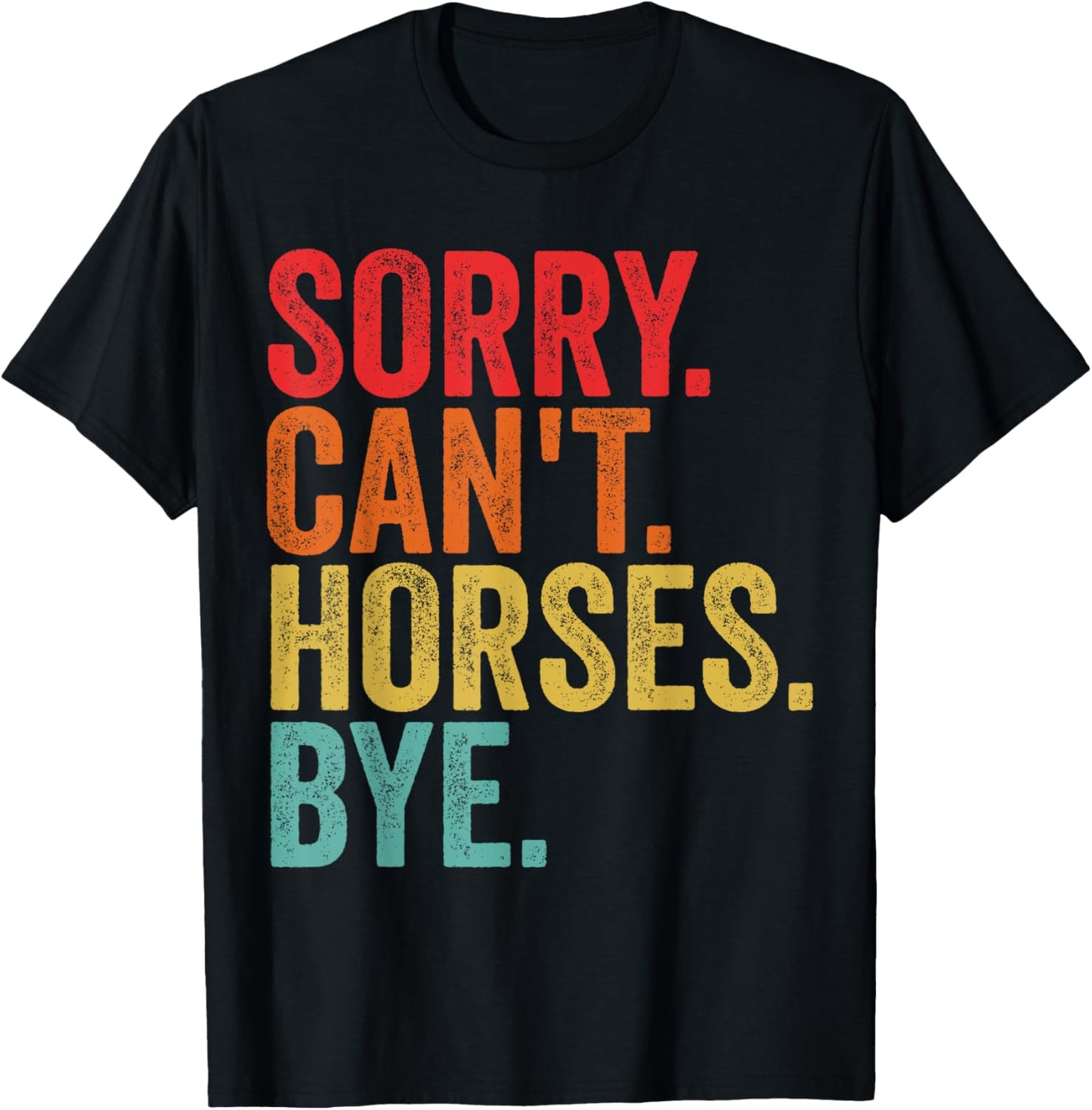 Funny Horse Shirt Women Boys or Girls T-Shirt - T-Shirt | Black
