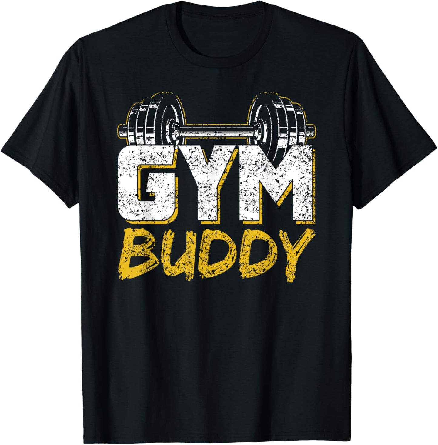 Gym Buddy Workout Fitness Train Training T-Shirt - T-Shirt | Black
