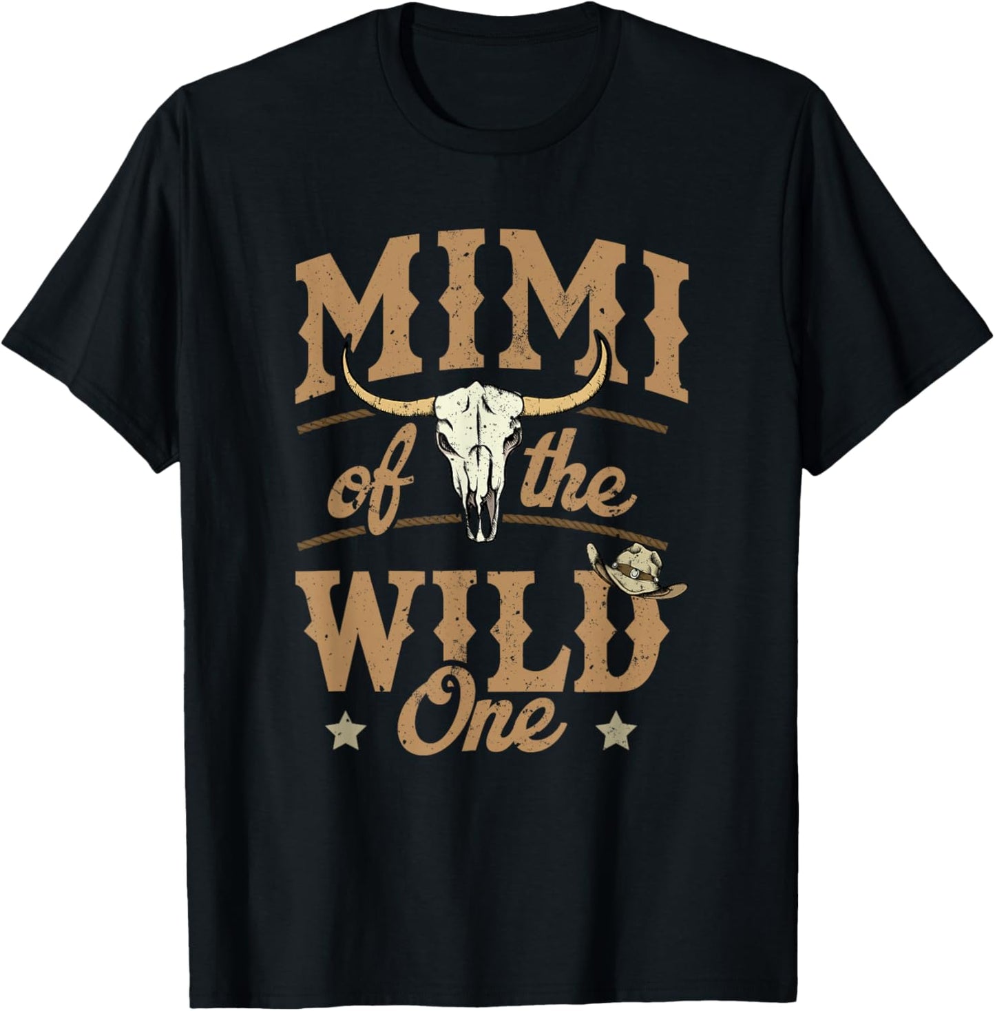 Mimi of The Wild One Cowboy Western Rodeo Party Matching T-Shirt - T-Shirt | Black