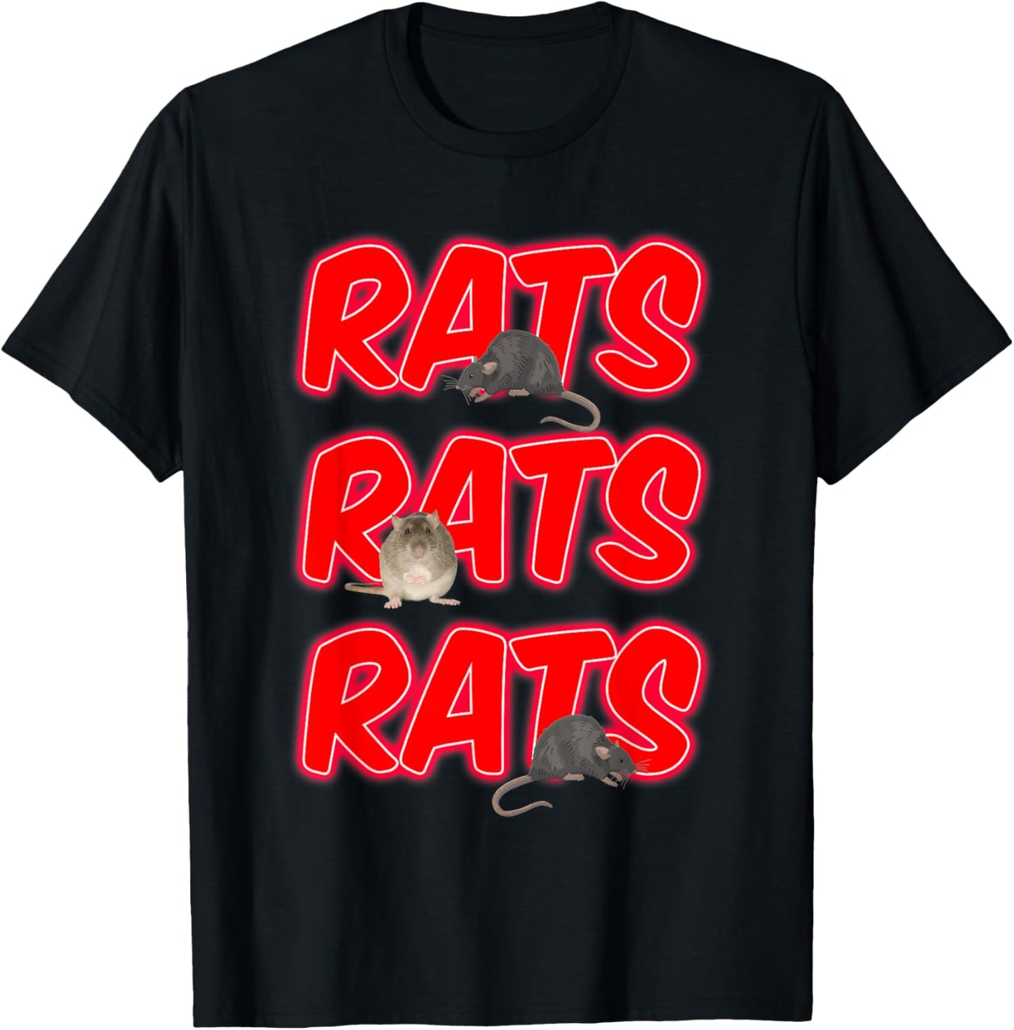 RATS RATS RATS for owner of rats, mice, sewers, waste T-Shirt - T-Shirt | Black