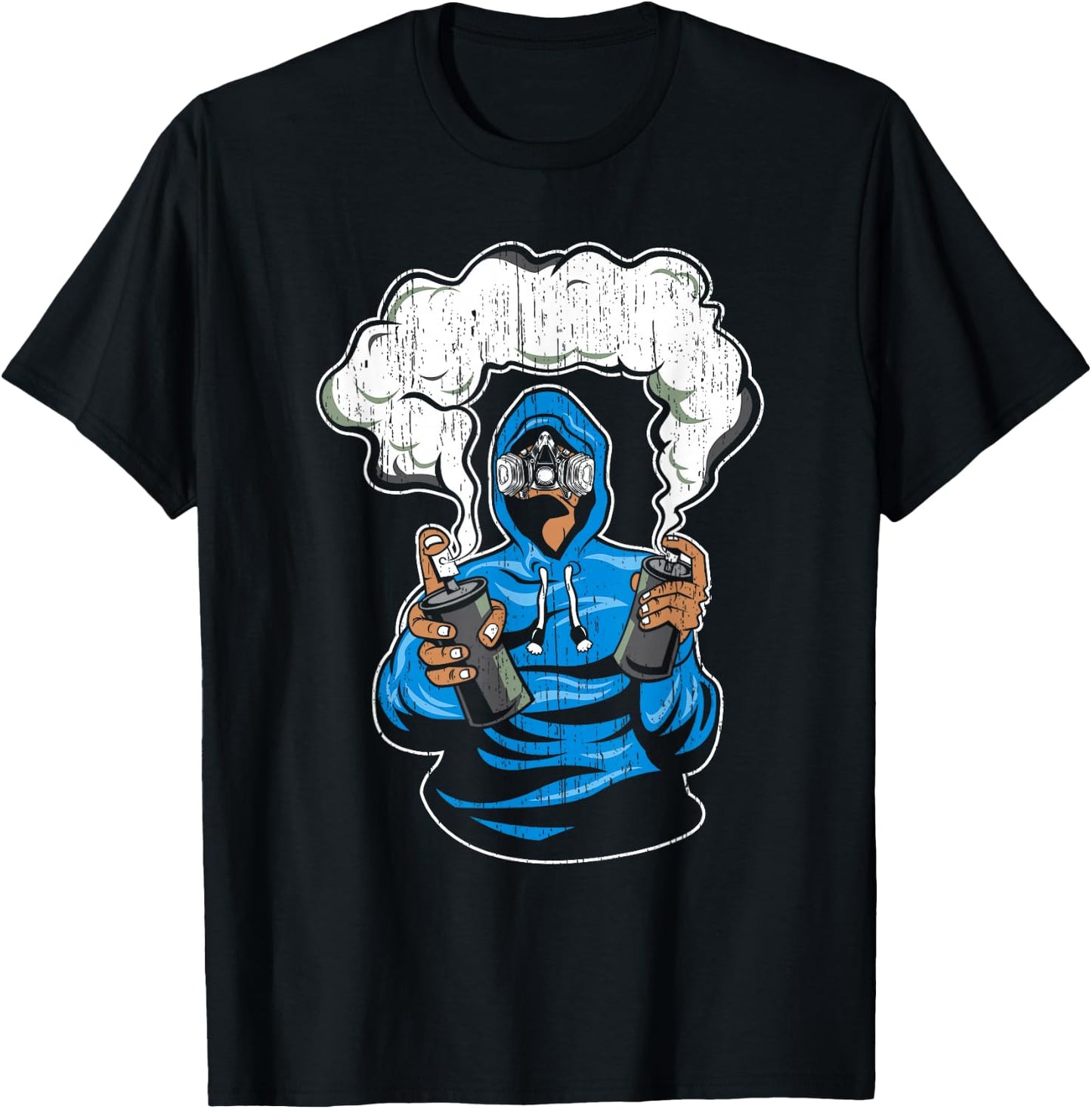 Graffiti Spray Paint Street Art Drawing Artist T-Shirt - T-Shirt | Black