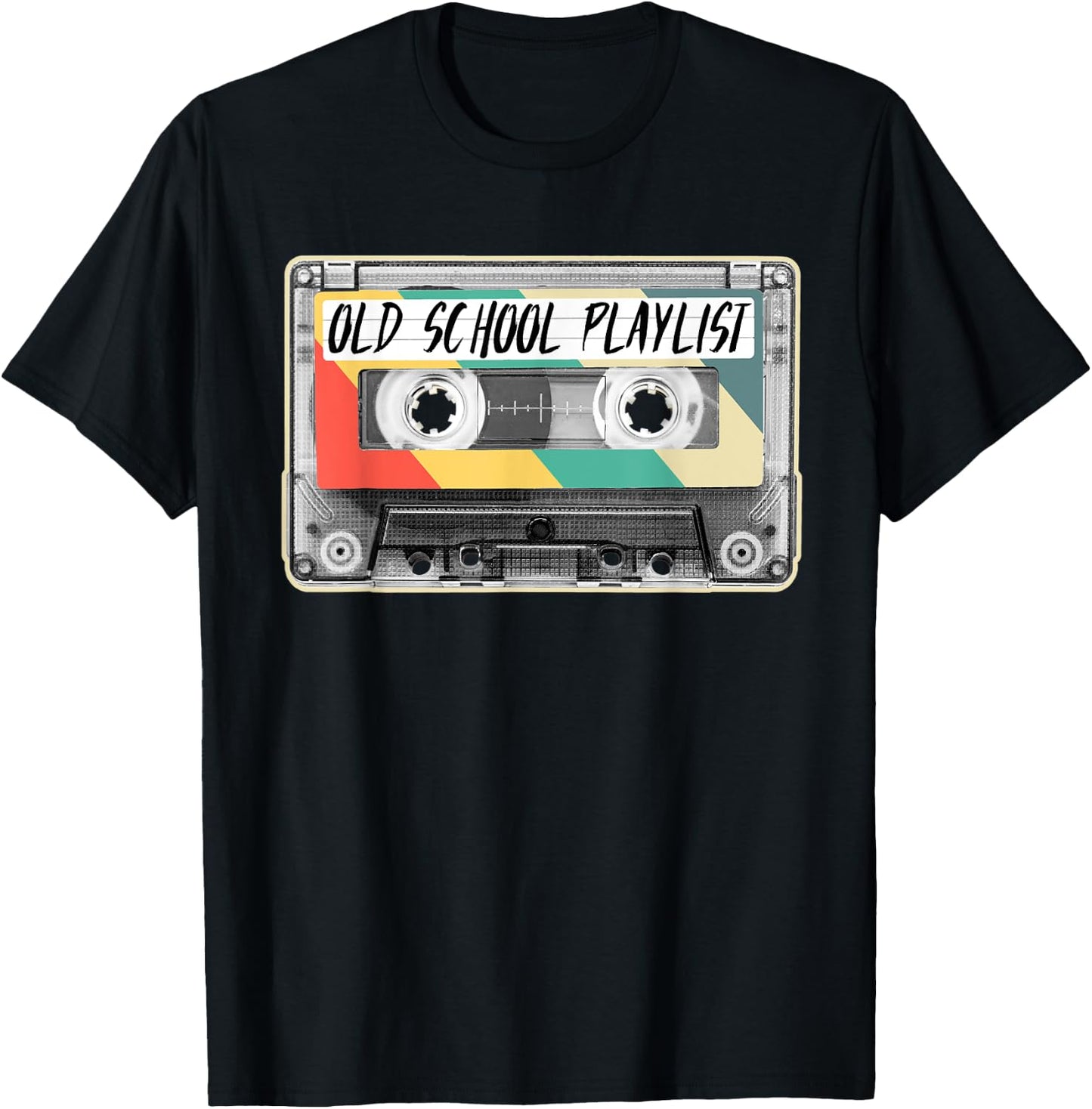 80s Cassette Tape Fashion Old School Playlist 1980s Costume T-Shirt - T-Shirt | Black