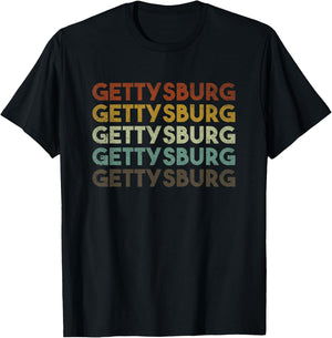 Retro Gettysburg Pennsylvania 80s Style T-Shirt - T-Shirt | Black