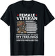 Female Veterans Before You Try to Hurt My Feelings Flag US T-Shirt - T-Shirt | Black