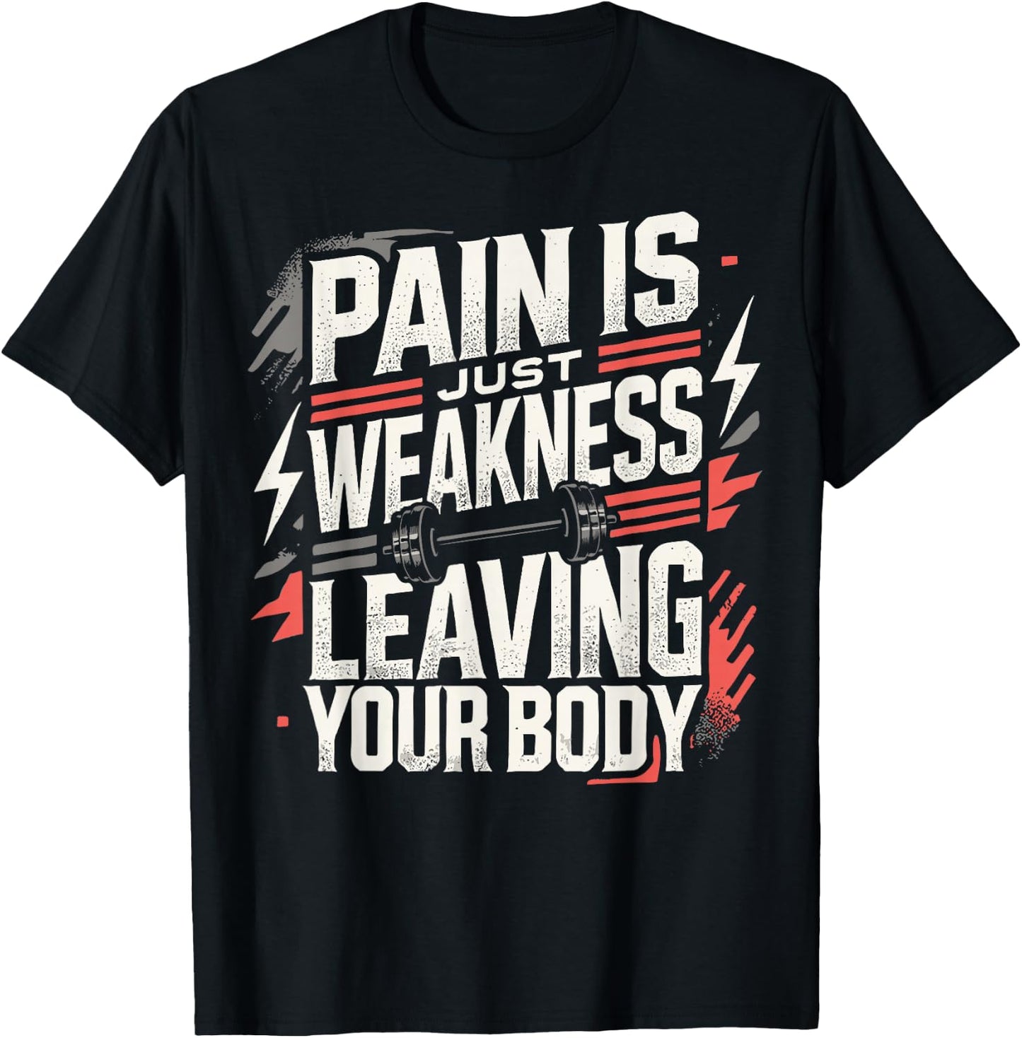 Pain Is Just Weakness Leaving Your Body Gym Coaches T-Shirt - T-Shirt | Black