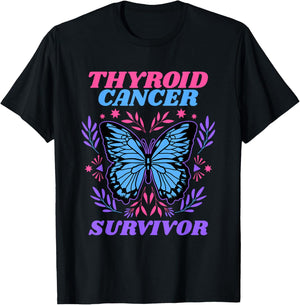 Thyroid Cancer Survivor, Thyroid Cancer Awareness T-Shirt - T-Shirt | Black