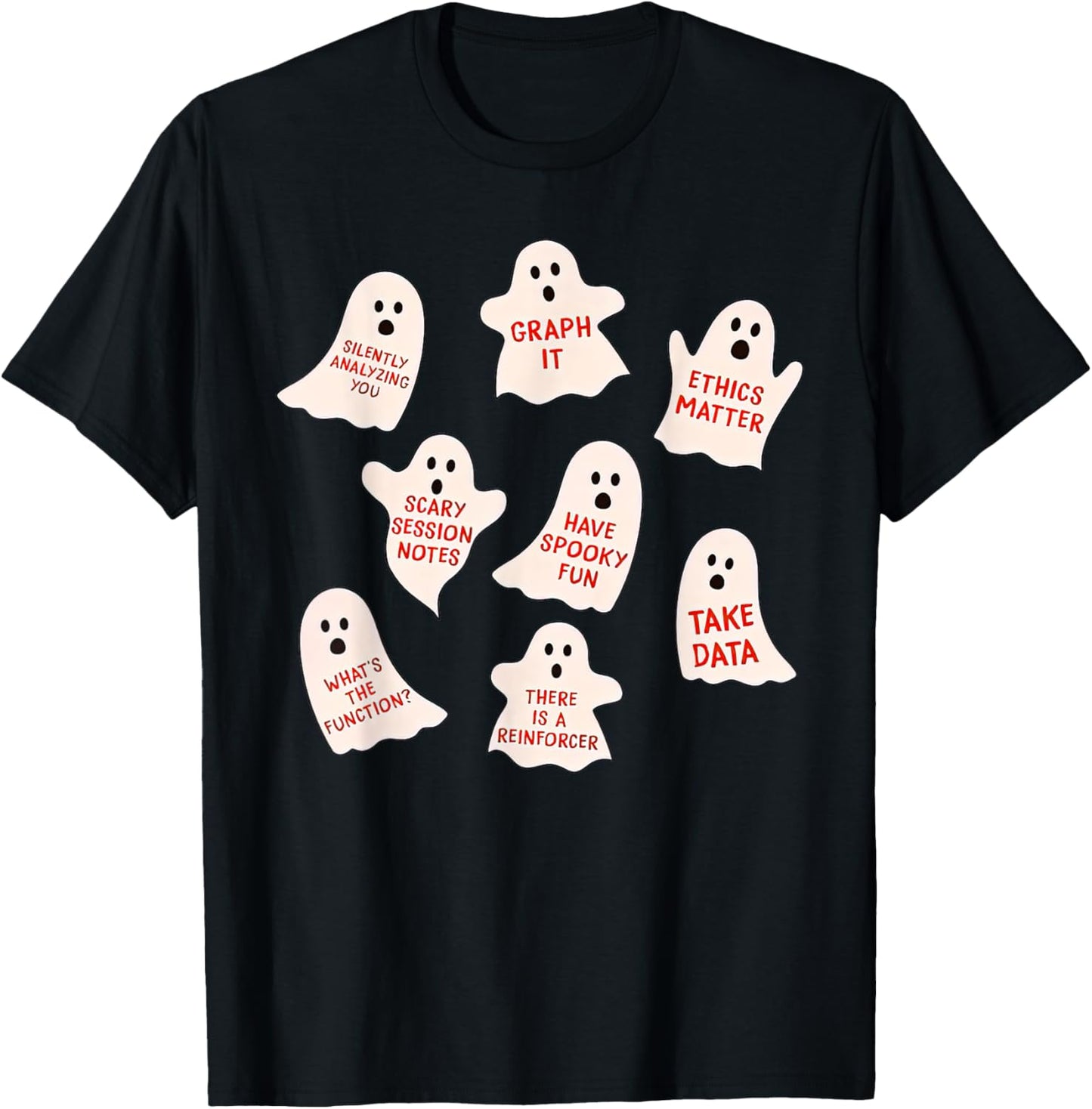 ABA Halloween Behavior Fall Applied Behavior Analysis T-Shirt - T-Shirt | Black