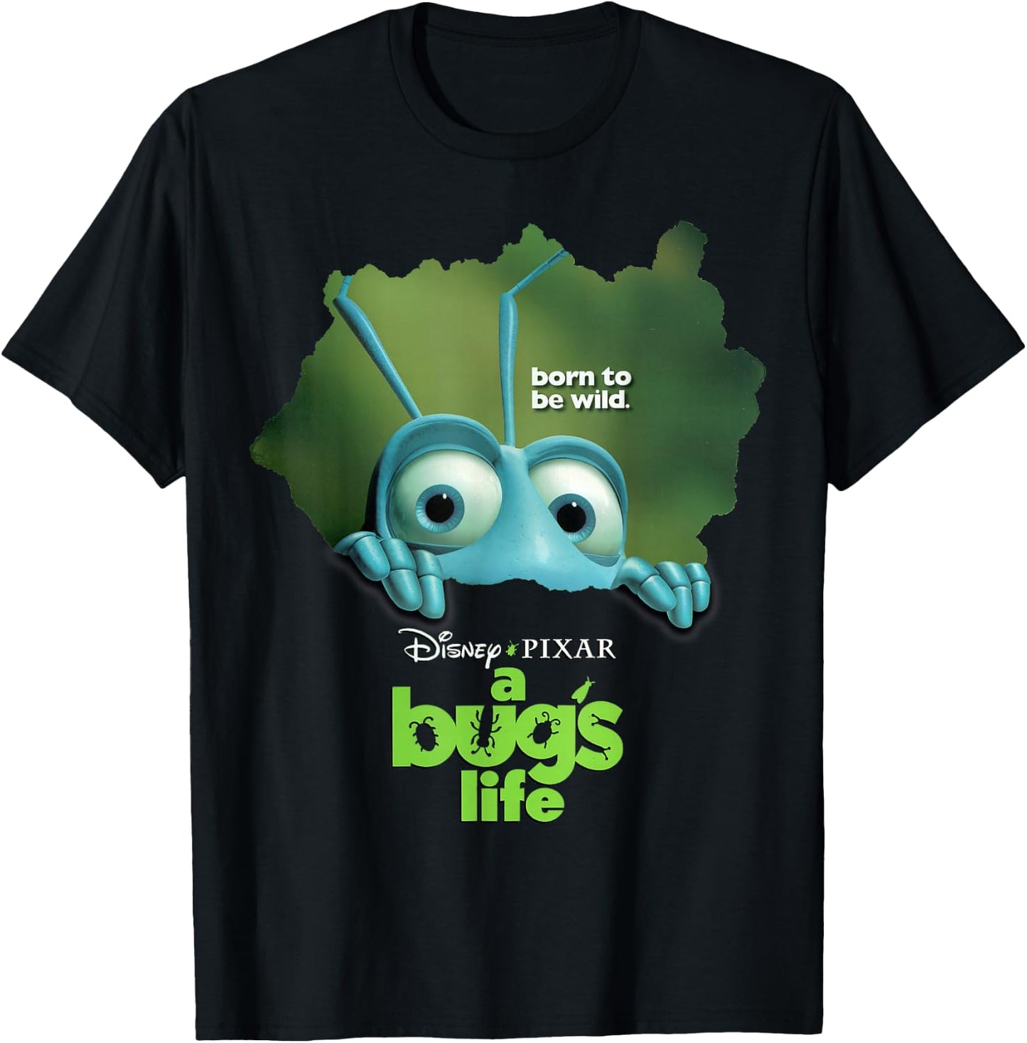 Disney Pixar A Bug's Life Flik Movie Poster Graphic T-Shirt - T-Shirt | Black