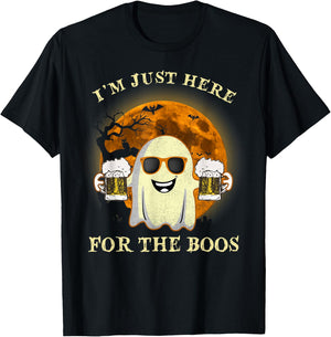 I'm Just Here For The Boos Ghost Beer Halloween Costume T-Shirt - T-Shirt | Black