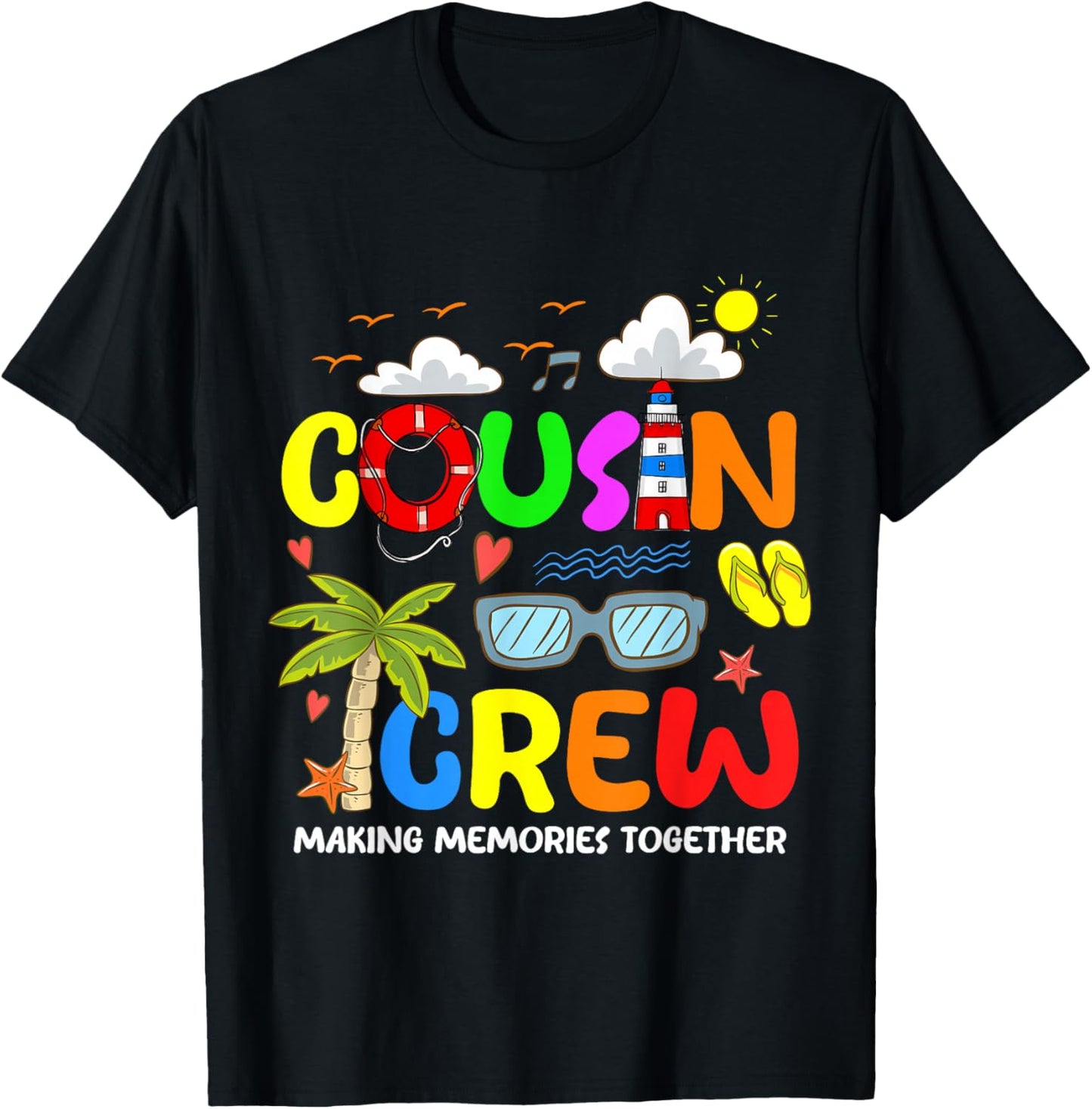 Cousin Cruise Summer Vacation Memories Trip Cousin Crew Kids T-Shirt - T-Shirt | Black