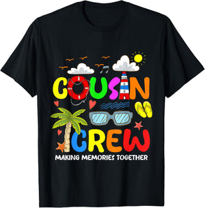 Cousin Cruise Summer Vacation Memories Trip Cousin Crew Kids T-Shirt - T-Shirt | Black