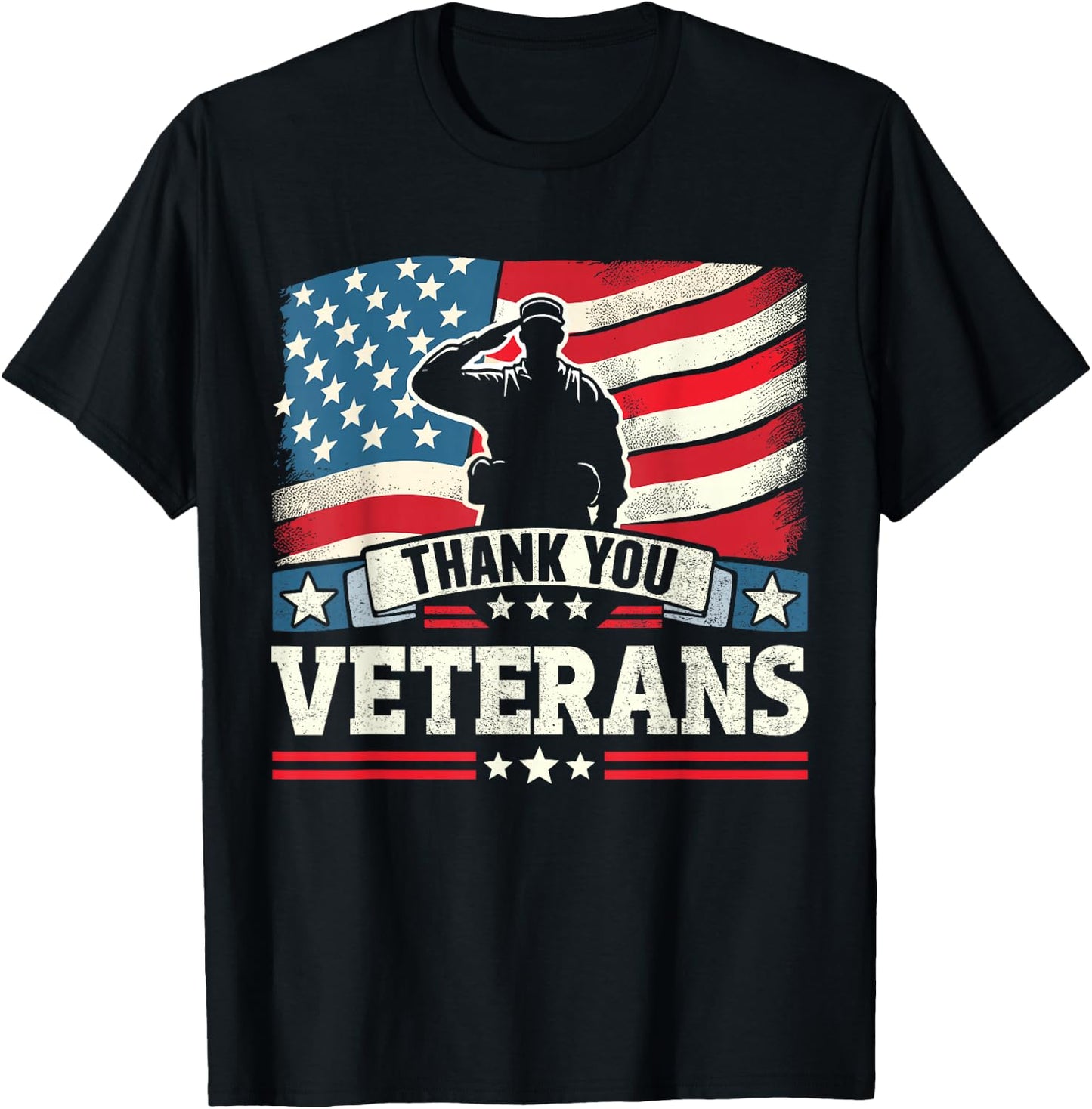 Thank you veterans day proud soldier for patriotic american T-Shirt - T-Shirt | Black
