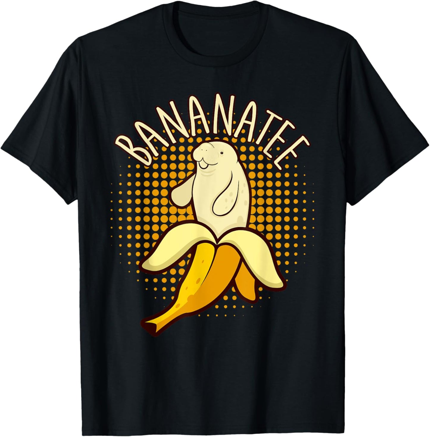 Manatee Banana I Bananatee T-Shirt - T-Shirt | Black