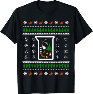 Chemist Tree, Oh Chemistry Tree | Ugly Christmas T-Shirt - T-Shirt | Black