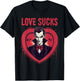 Valloween Love Sucks Vampire Anti Valentines Halloween T-Shirt - T-Shirt | Black