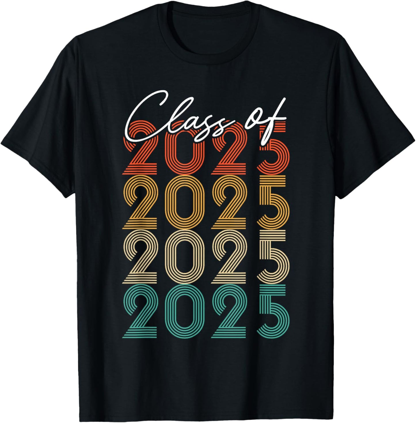 Class of 2025 Vintage Senior 2025 T-Shirt - T-Shirt | Black