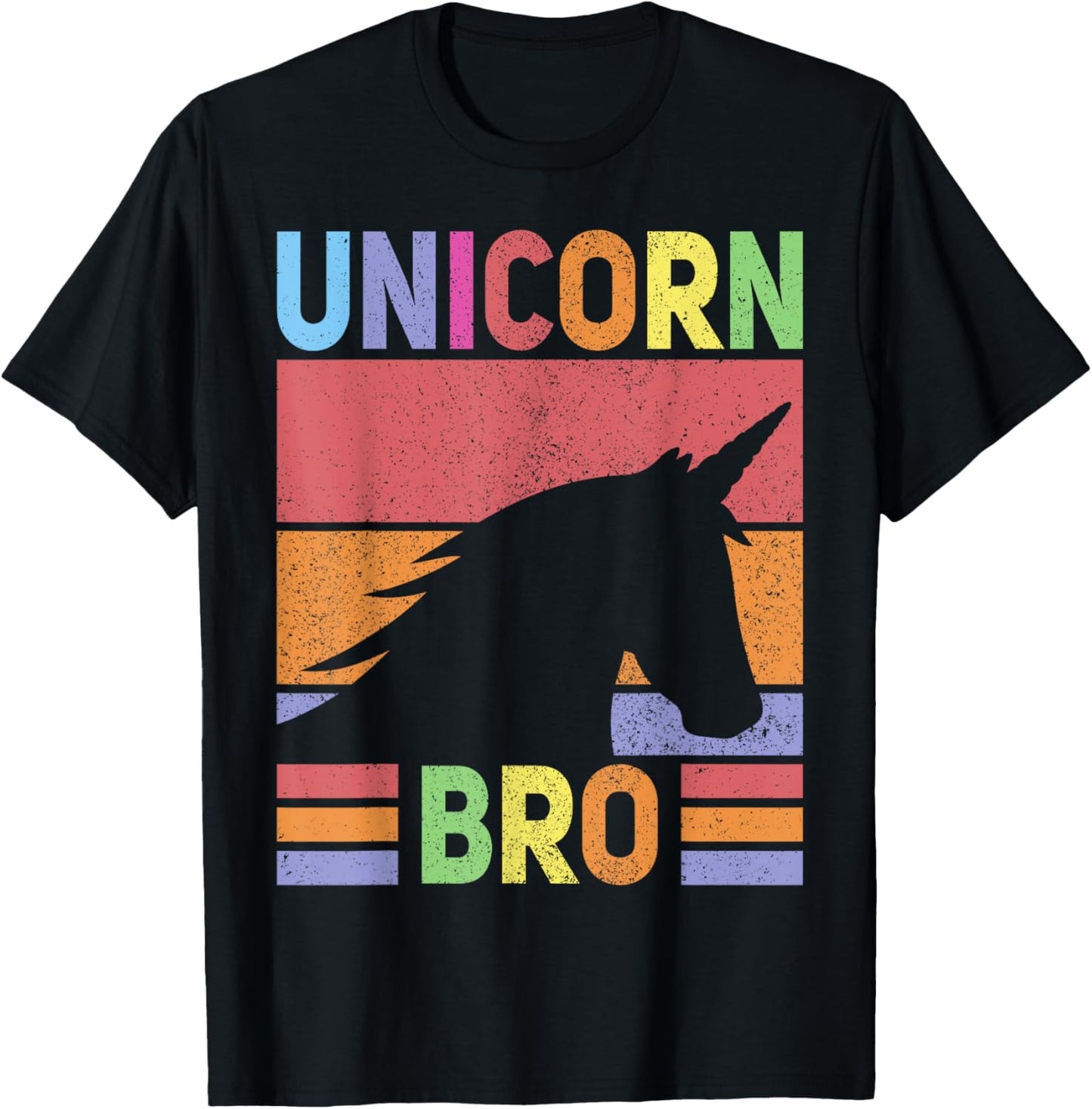 Unicorn Birthday Outfit Brother Unicorn Costume Bro Unicorn T-Shirt - T-Shirt | Black