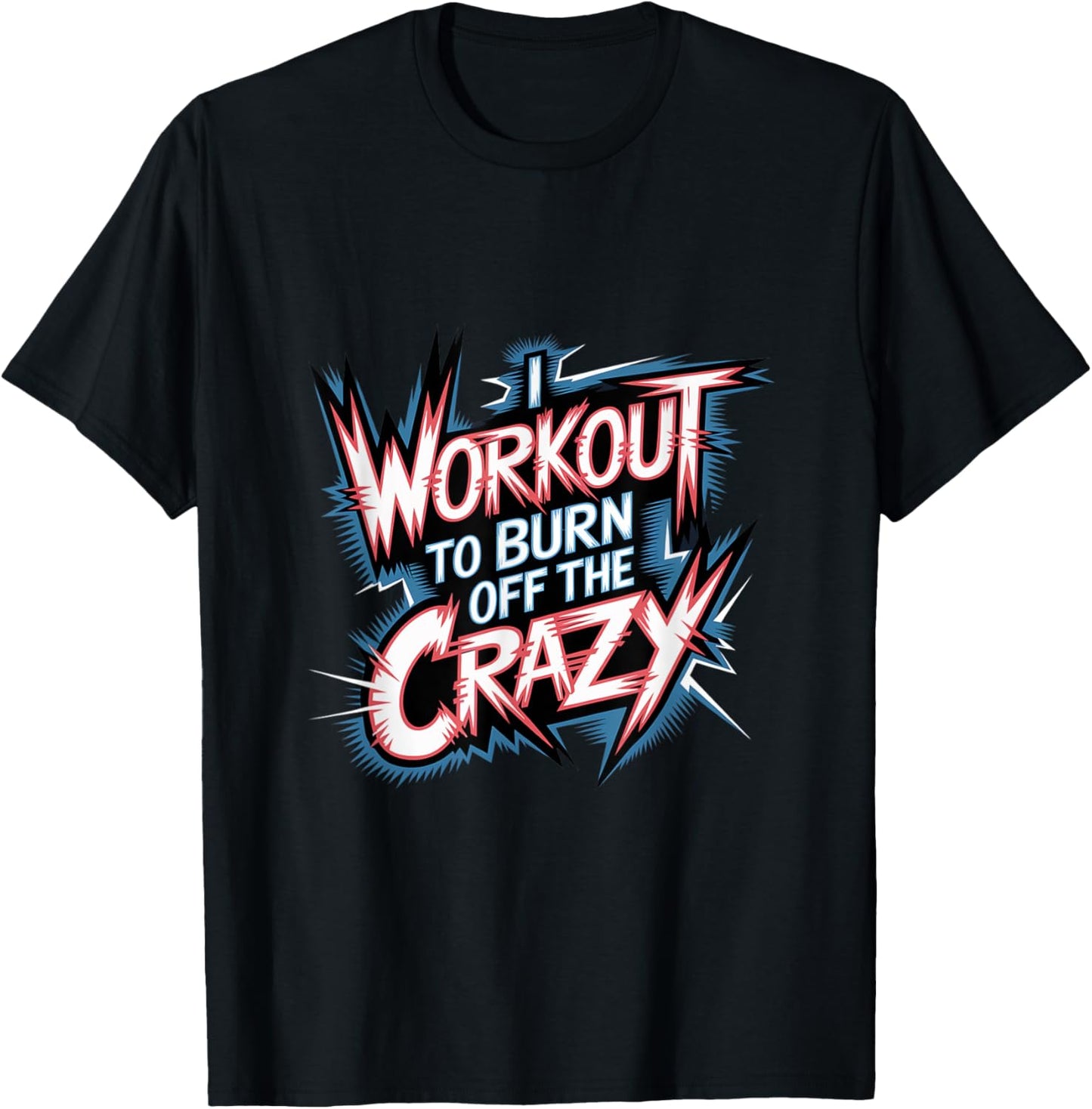 Insane Gym Exercise -Adults Workout Black Small Classic Fit Short Sleeve Cotton Blend Machine Wash T-Shirt - T-Shirt | Black