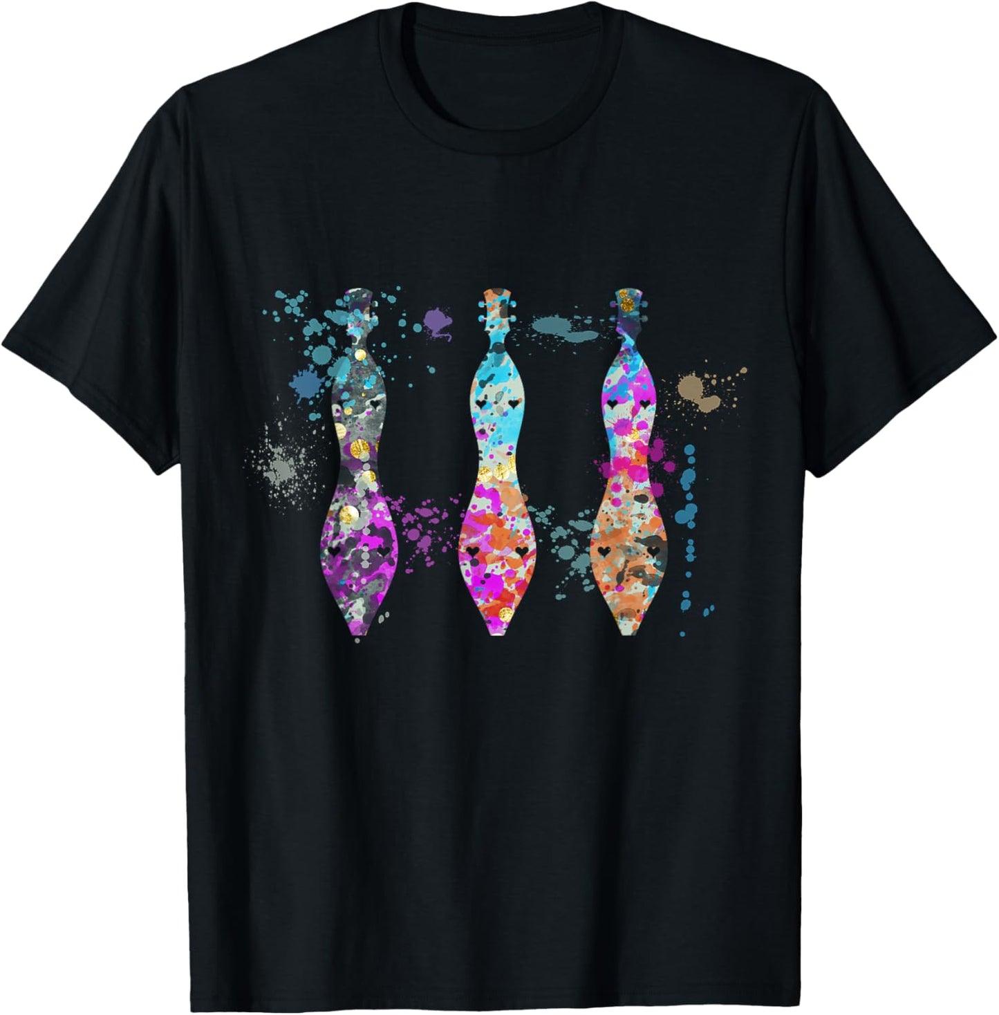 Dulcimer Instrument Silhouette Dulcimers T-Shirt - T-Shirt | Black