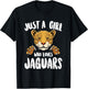 Just a Girl Who Loves Jaguars Wild Cat Girl Love Jaguars T-Shirt - T-Shirt | Black