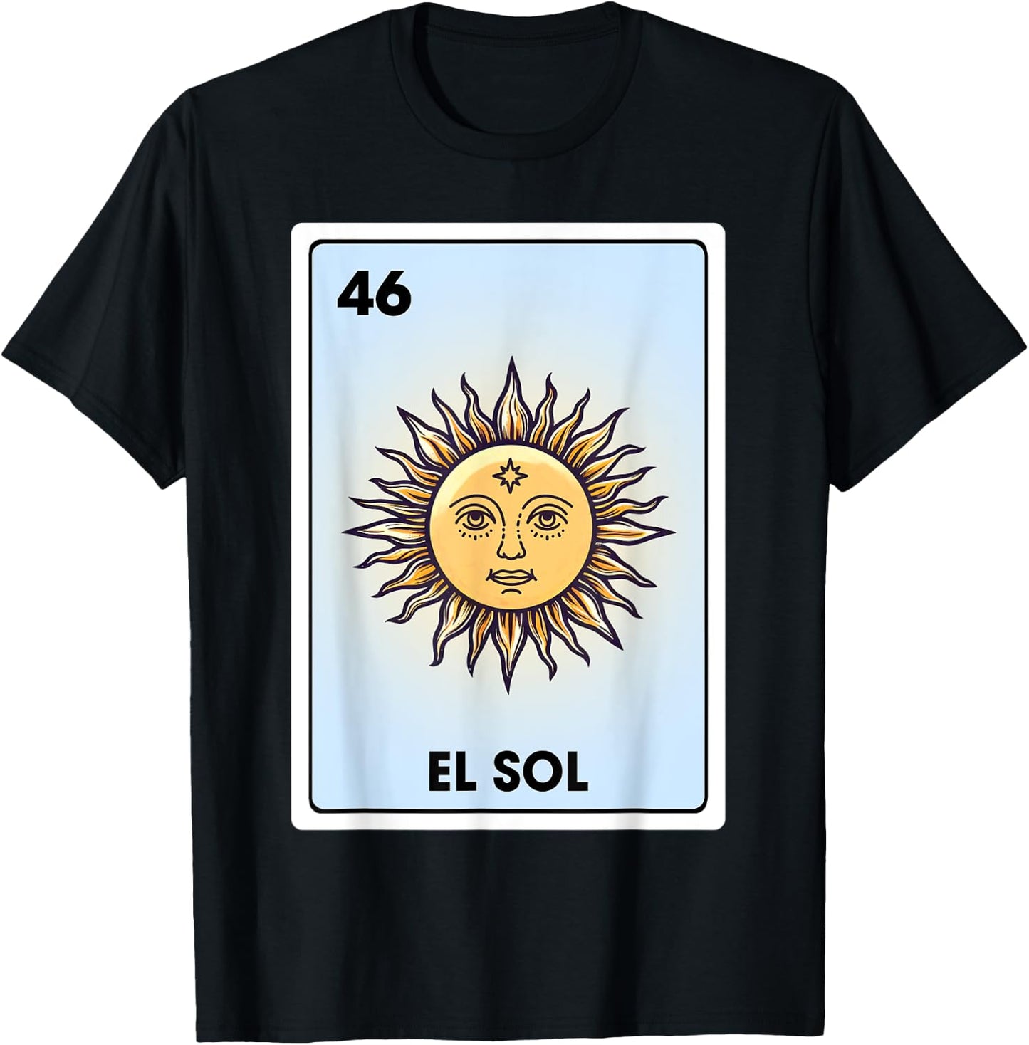 El Sol Mexican Sun Latina Chicana Chibi Bingo Card T-Shirt - T-Shirt | Black