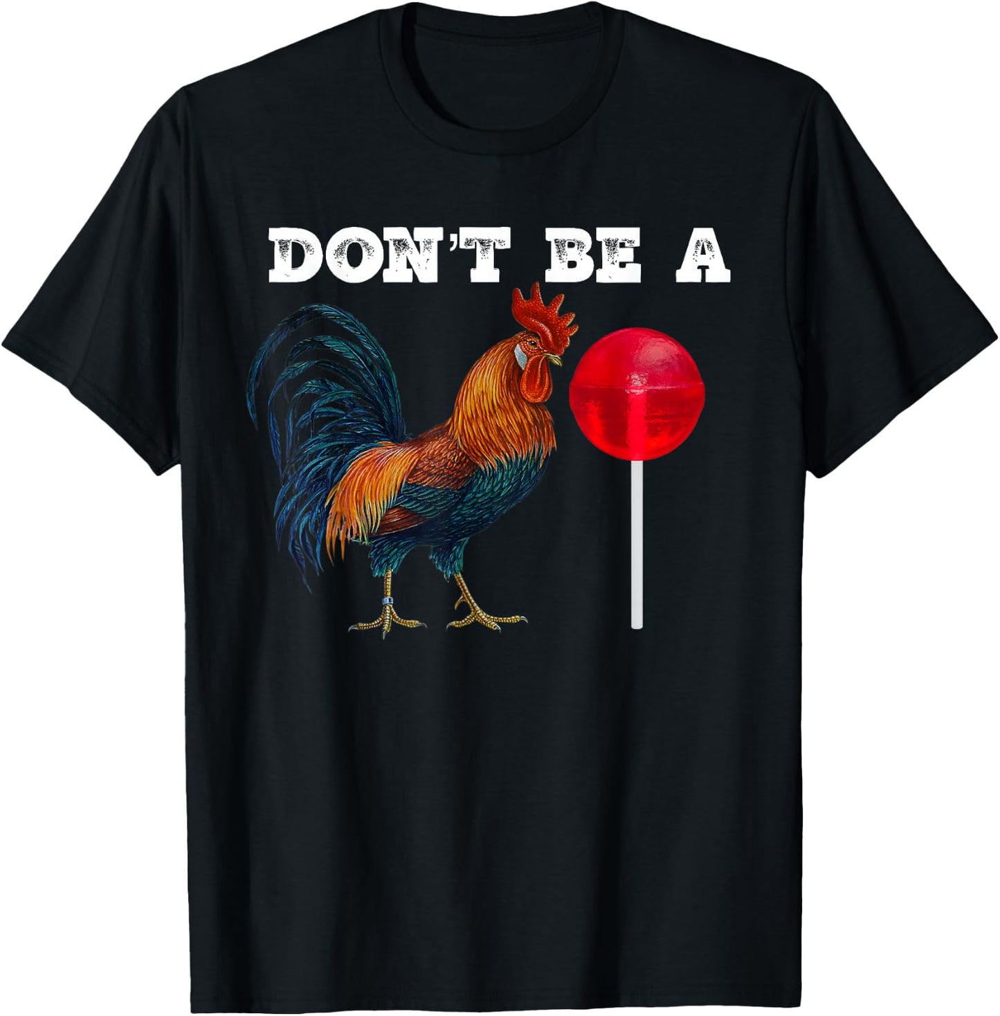 #Premium Rooster lollipop T-Shirt - T-Shirt | Black