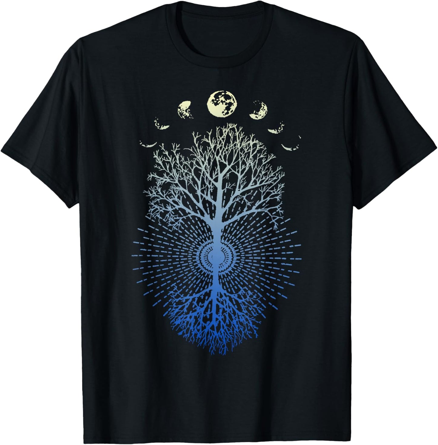 Phases of The Moon Tree of Life Shirt Gift , Women T-Shirt - T-Shirt | Black