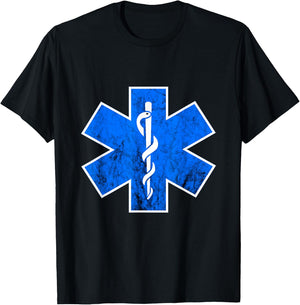 EMT Paramedic Star Of Life Emergency Medical Technician EMS T-Shirt - T-Shirt | Black
