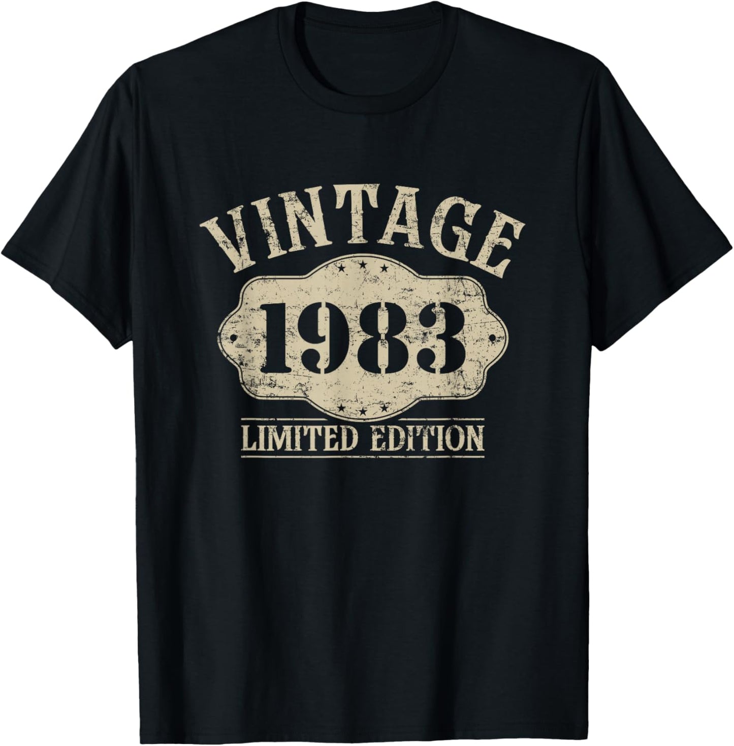 43th Birthday Born 1983 Limited Edition Vintage 1983 T-Shirt - T-Shirt | Black