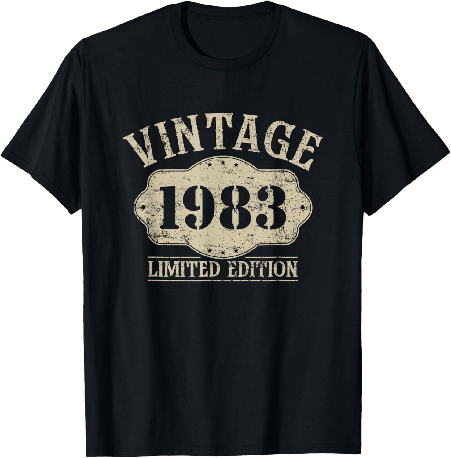 43th Birthday Born 1983 Limited Edition Vintage 1983 T-Shirt - T-Shirt | Black