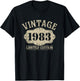 43th Birthday Born 1983 Limited Edition Vintage 1983 T-Shirt - T-Shirt | Black