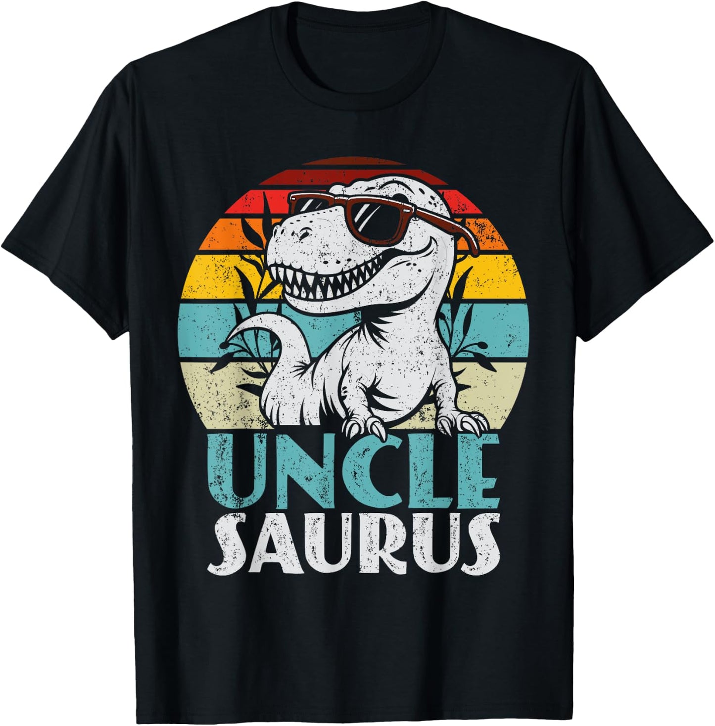Unclesaurus T-Rex Dinosaur Uncle Saurus Family Matching T-Shirt - T-Shirt | Black