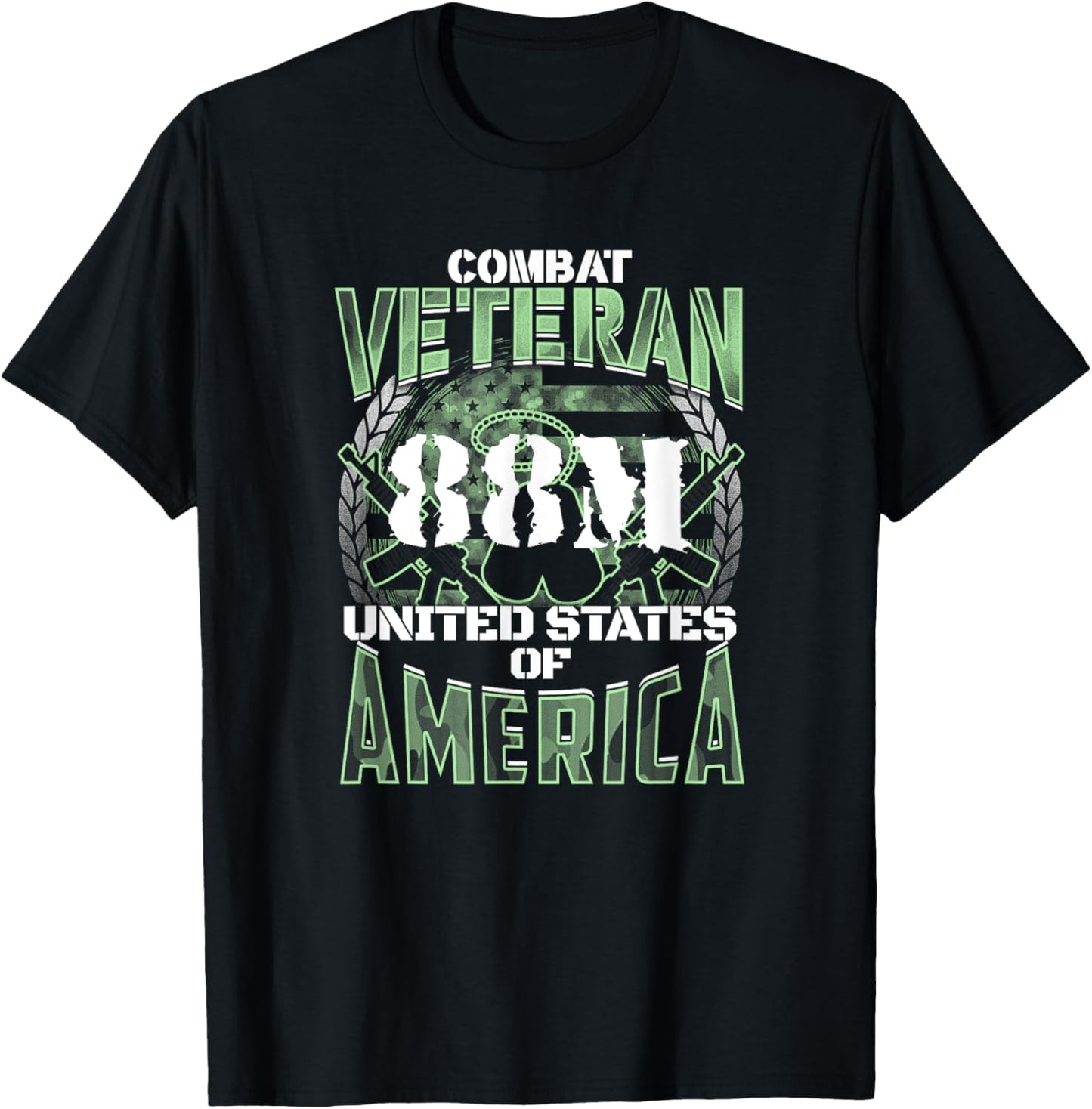 88M MOS United States Combat Veteran T-Shirt - T-Shirt | Black