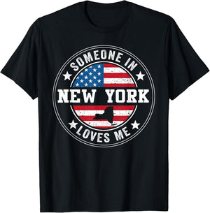 Someone In New York Loves Me T-Shirt - T-Shirt | Black