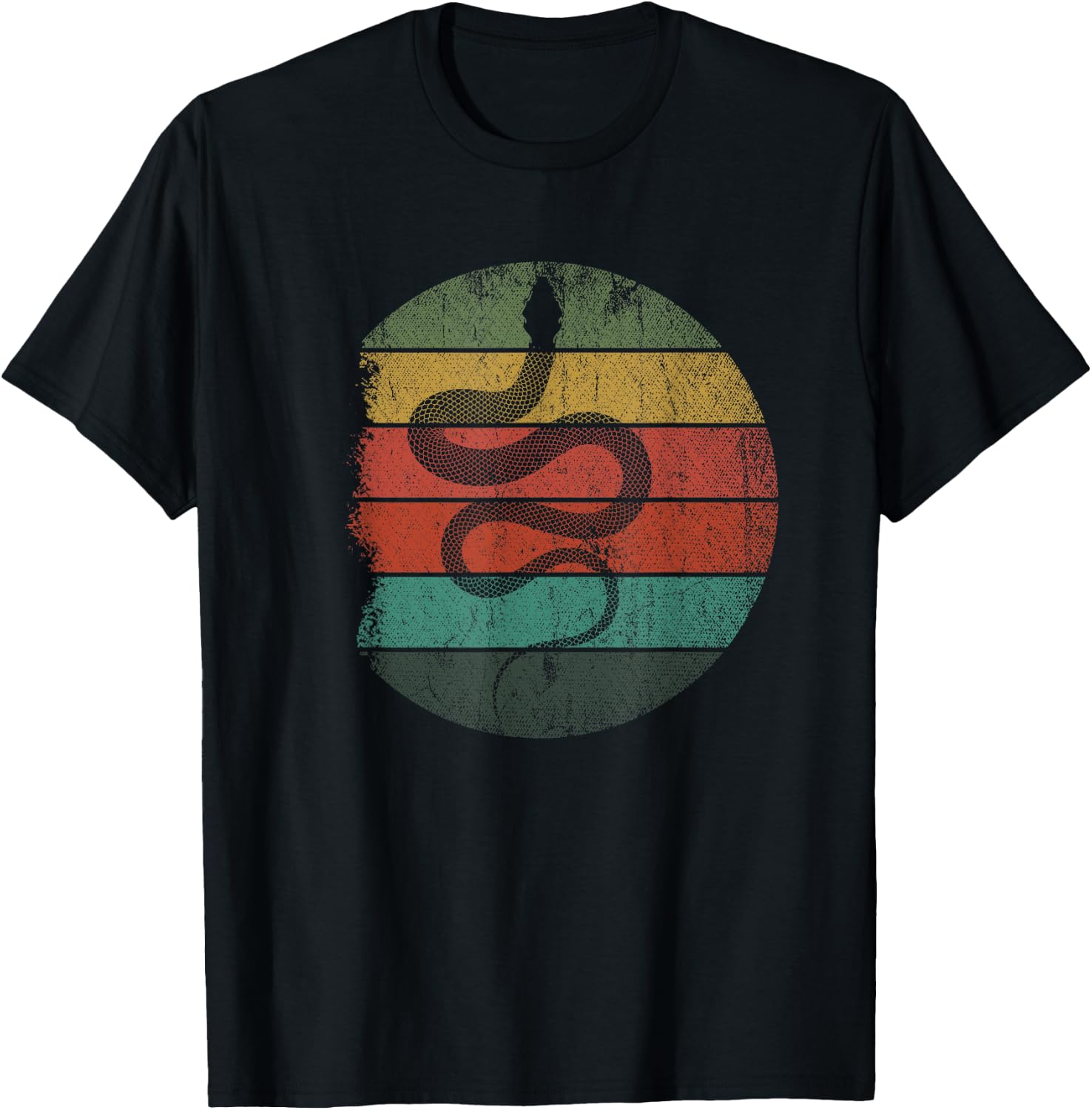 Retro Wild Animal Rainforest Zoo Keeper Pet Gift Snake T-Shirt - T-Shirt | Black