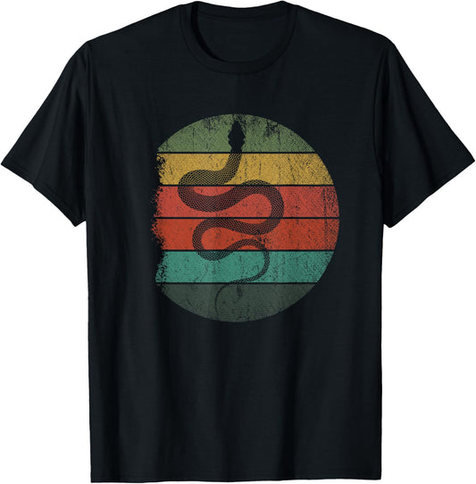 Retro Wild Animal Rainforest Zoo Keeper Pet Gift Snake T-Shirt - T-Shirt | Black