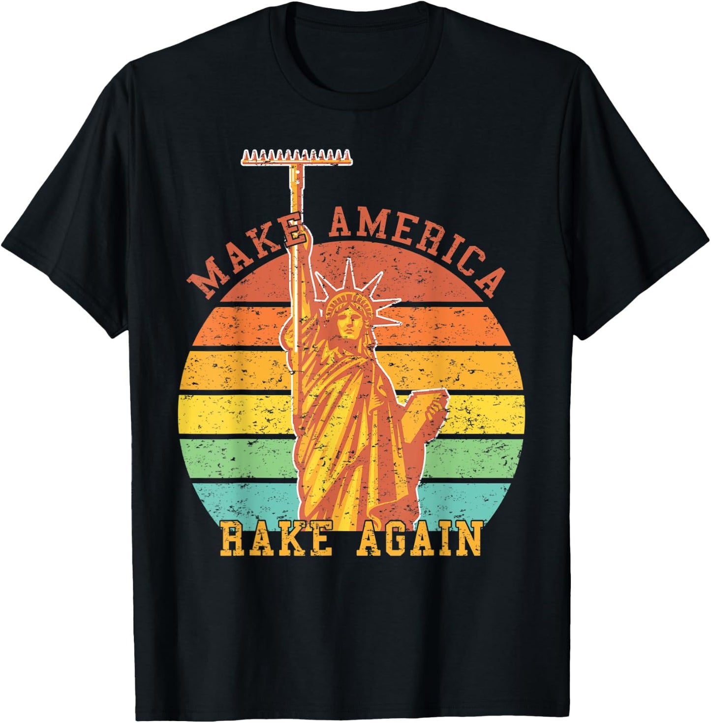 Make America Rake Again Vintage from USA T-Shirt - T-Shirt | Black