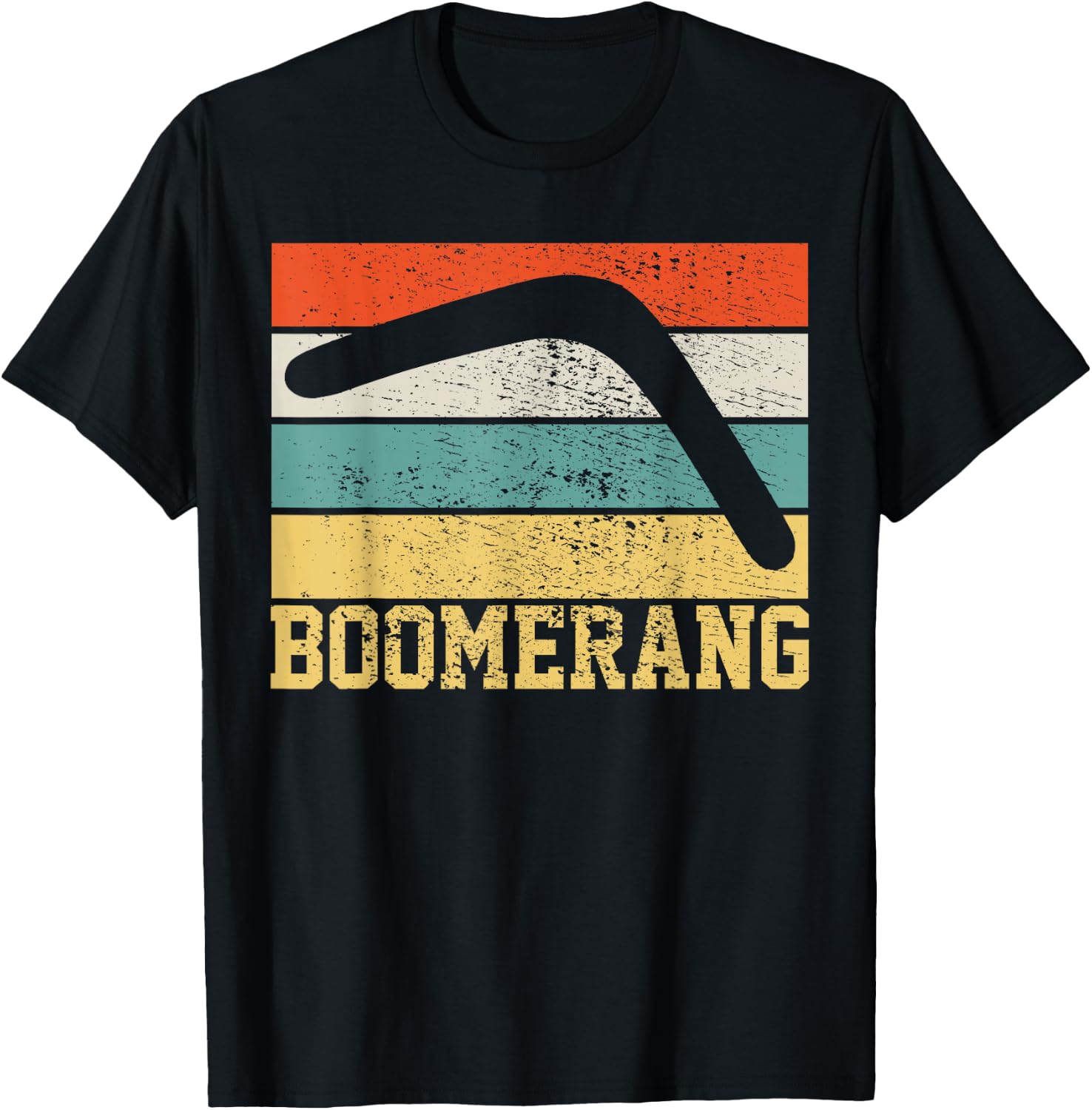 Boomerang Vintage Retro T-Shirt - T-Shirt | Black