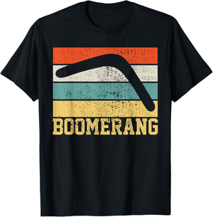 Boomerang Vintage Retro T-Shirt - T-Shirt | Black