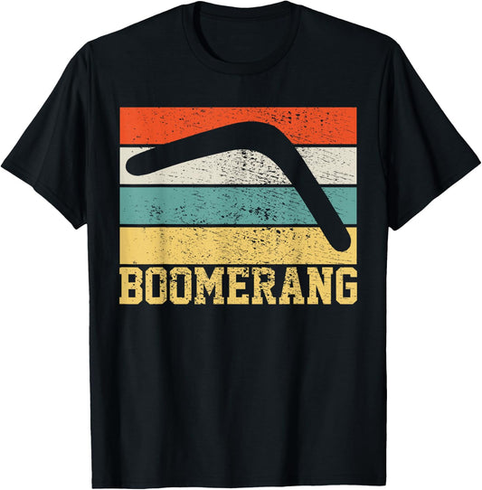 Boomerang Vintage Retro T-Shirt - T-Shirt | Black