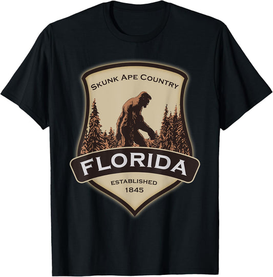 Skunk Ape, Florida Skunk Ape T-Shirt - T-Shirt | Black